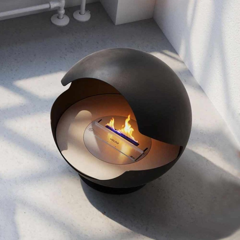 Vauni Globe en Stellar Black et support Crystal Pearl