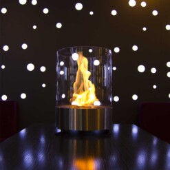 Cheminée de table au bioéthanol Simple Commerce dans un décor original