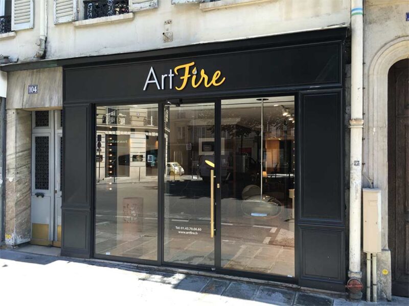 Devanture du magasin ArtFire à Paris