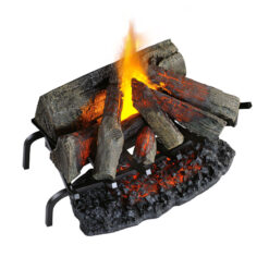 Insert électrique Silverton Dimplex légèrement vu de droite