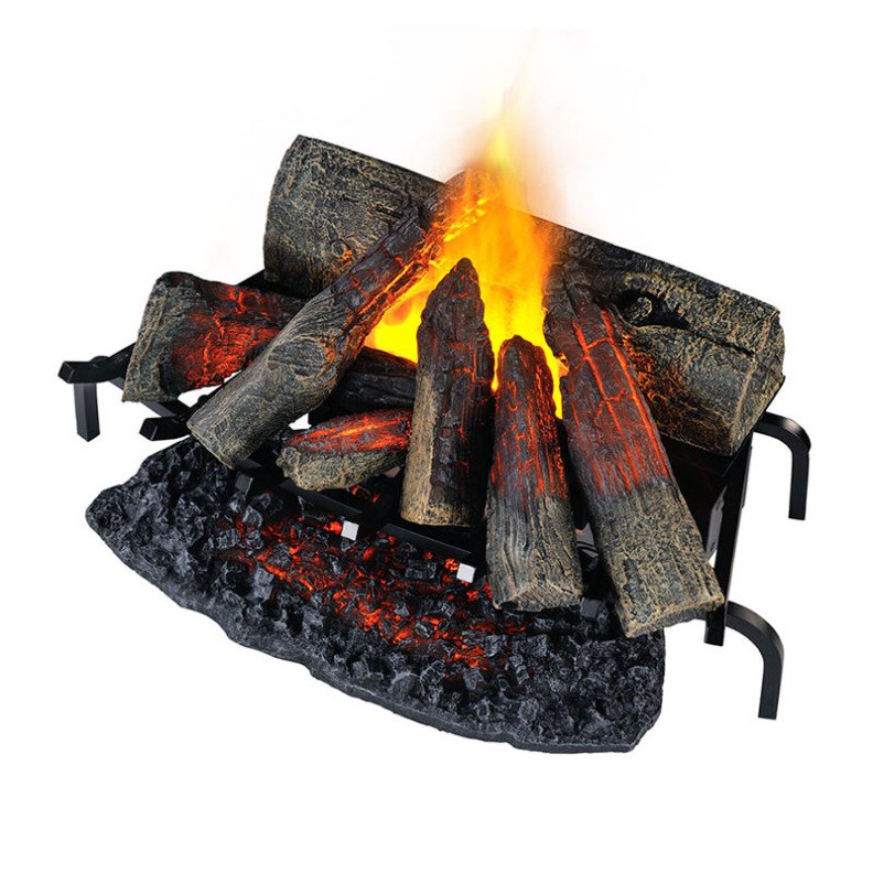 Insert électrique Silverton Dimplex vu légèrement sur la gauche