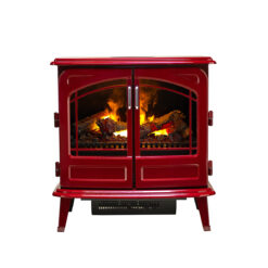 Poêle électrique Dimplex Grand Rouge vu de face