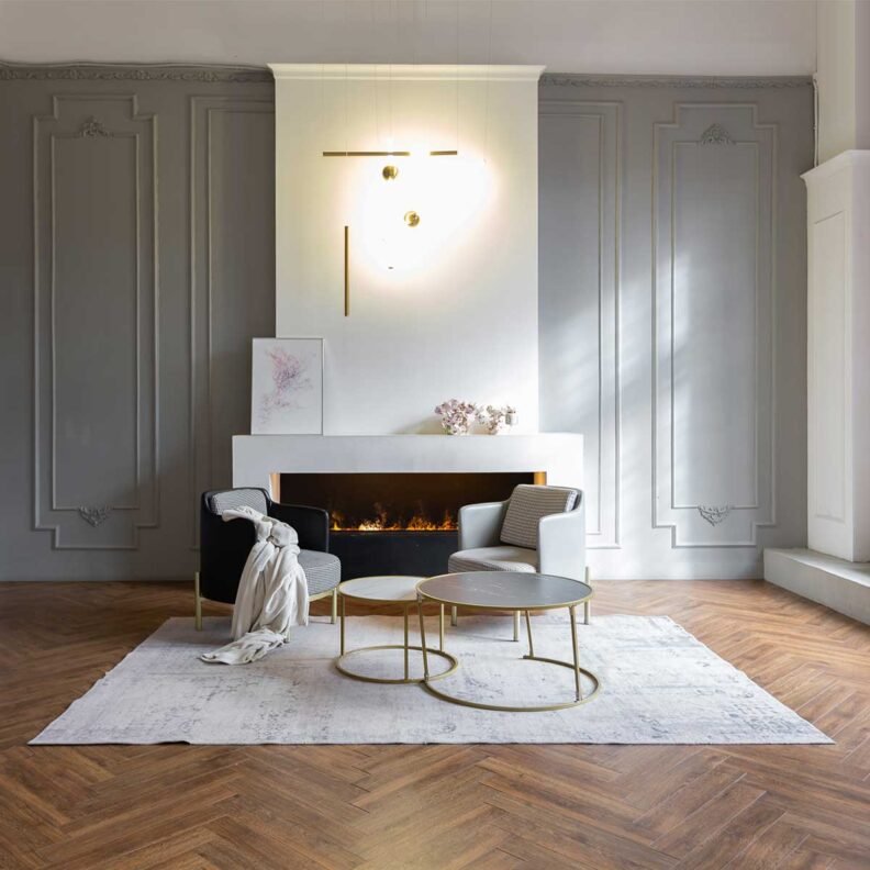 Dimplex Cassette 1000 sans bûches dans un salon moderne