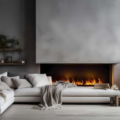 Dimplex Cassette 1000 sans bûches dans un salon moderne