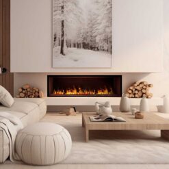 Dimplex Cassette 1000 sans bûches dans un salon moderne