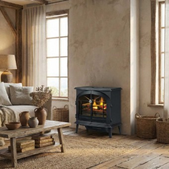 Poêle à vapeur d'eau Dimplex Stockbridge en situation d'ambiance