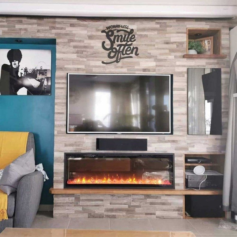 Belle installation de la cheminée électrique Ignite XL pour une ambiance conviviale