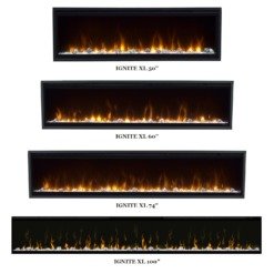 Les différentes tailles de la cheminée électrique Ignite XL