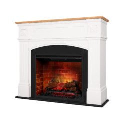 Cheminée électrique Dimplex Faber Haydn vue légèrement sur sa gauche