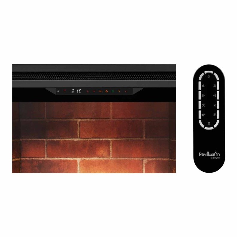 Télécommande et contrôles de l'insert de cheminée électrique Revillusion RBF