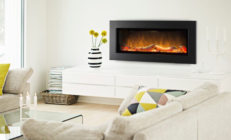 Idée d'installation du foyer électrique mural Dimplex SP16