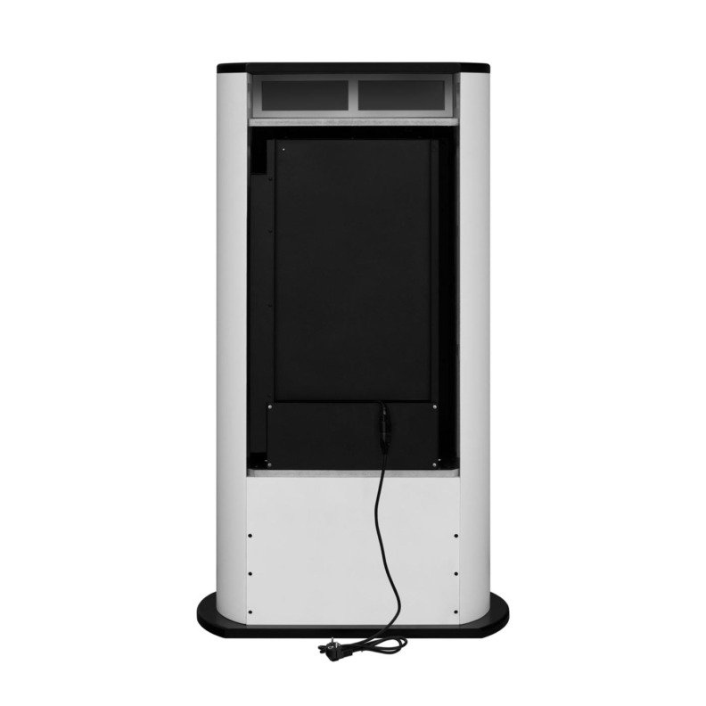 Cheminée électrique à poser au sol Dimplex Verdi en blanc vue de derrière