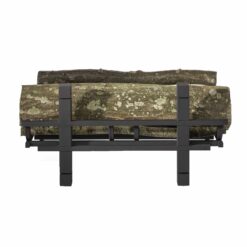 Chenets au bioéthanol Art Deco des cheminées de Changy (noir mat, 70 cm)