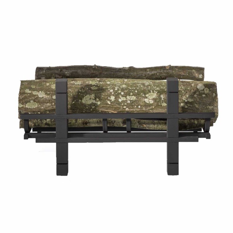 Chenets au bioéthanol Art Deco des cheminées de Changy (noir mat, 70 cm)