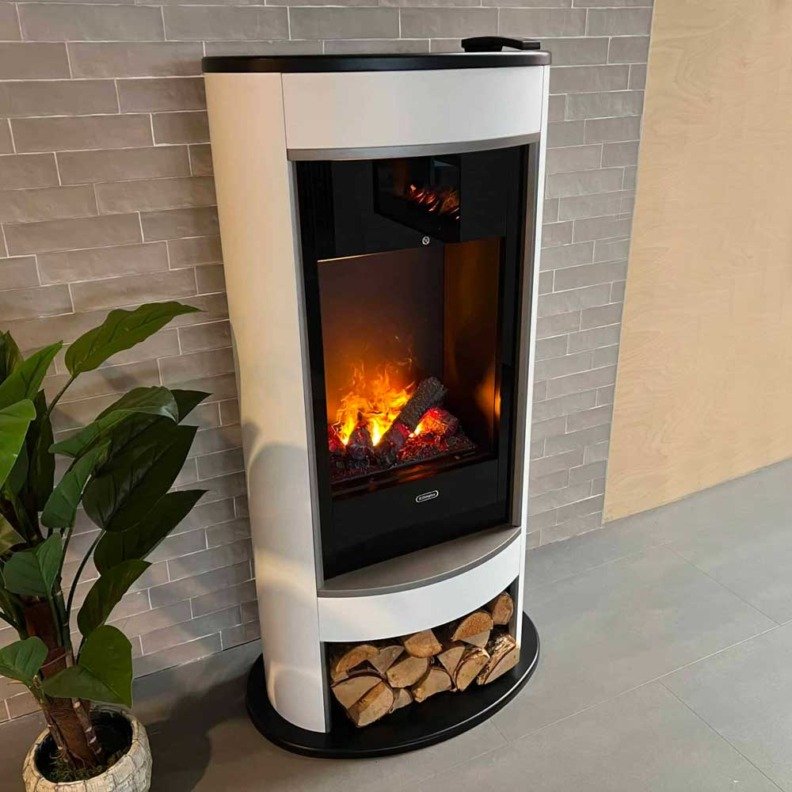 Poele électrique Dimplex Verdi en blanc en exposition