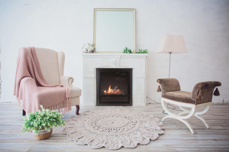 Bruleur bioéthanol L-Fire dans une cheminée