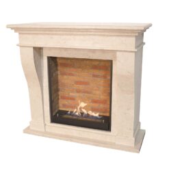 Kreta pierre blanche non polie insert bioéthanol fond brique