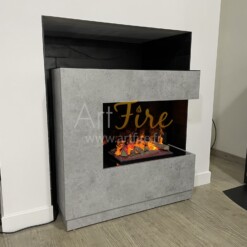Cheminée électrique décorative Zen béton