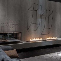 Brûleur bioéthanol FLA 3 en situation réelle dans une pièce de vie