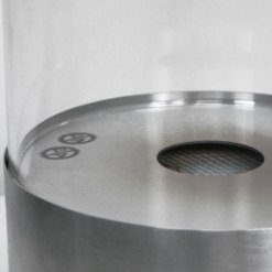 Zoom sur le brûleur de la cheminée Southwark