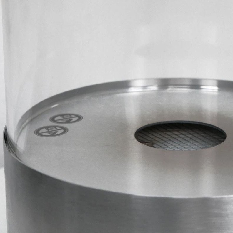 Zoom sur le brûleur de la cheminée Southwark