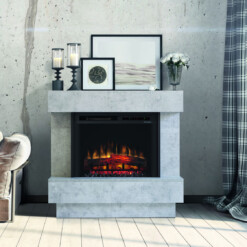 Cheminée Avalone concrete salon