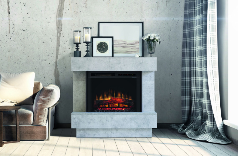 Cheminée Avalone concrete salon