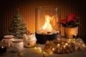 Décoration de noël avec la cheminée de table au bioéthanol Chantico Fireglass