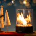 Cheminée de table au bioéthanol Planika Chantico Fireglass pour une décoration de noel