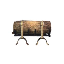 Chenets de cheminée au bioéthanol Changy Colisée (Laiton, 50 cm)