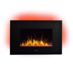 Cheminée électrique murale Dimplex Toluca DeLuxe avec son effet de flammes rouge