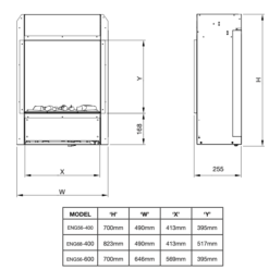 Insert électrique Dimplex option-myst 56-600 MB