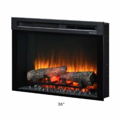 Vue d'angle de l'insert de cheminée électrique XHD Firebox 26' de Dimplex