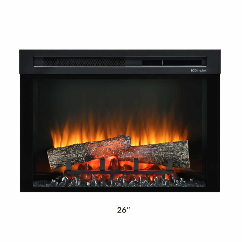 Insert électrique XHD Firebox 26' vu de face