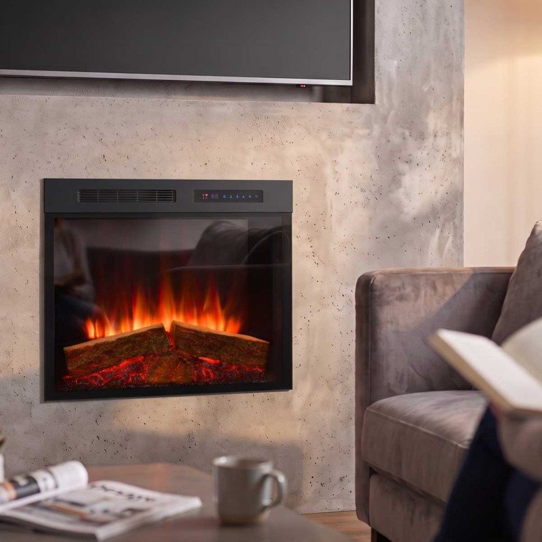 Situation d'ambiance avec le foyer électrique Dimplex Spark 28