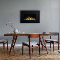 Cheminée électrique Toluca de Luxe dans salle à manger