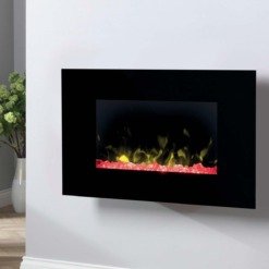 Idée décoration d'un mur avec la cheminée électrique murale Toluca de Dimplex