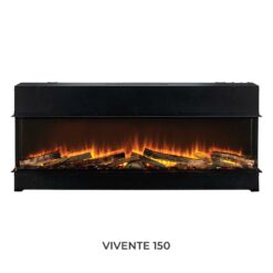 Dimplex Vivente Plus 150 avec vue frontale sur les flammes