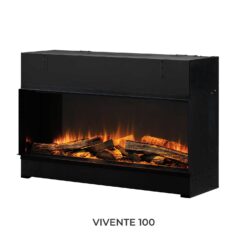Dimplex Vivente Plus 100 avec une vur sur les flammes à 1 face
