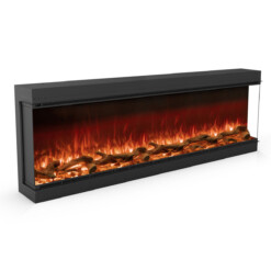 Insert de cheminée électrique Astro de Planika version 1800 mm - coin droit