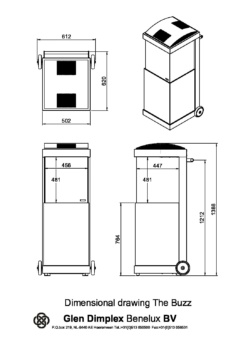 Dimensions cheminée à gaz The Buzz
