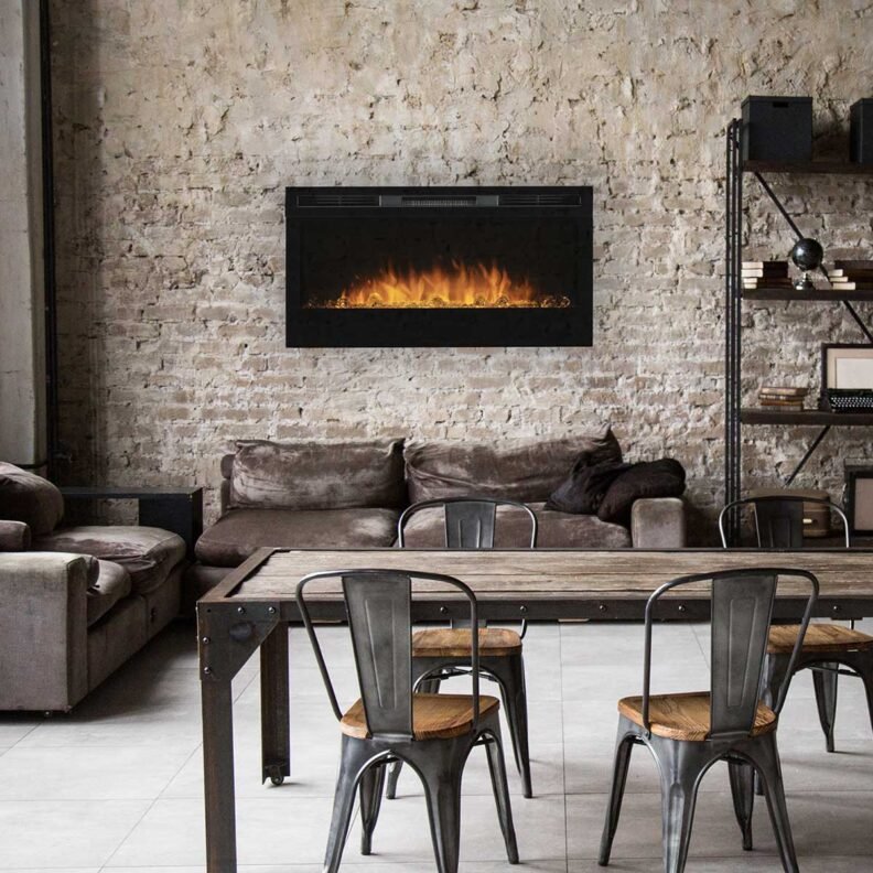 Dimplex Prism 34" installée au mur