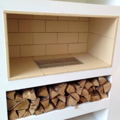 Exemple d'encastrement du brûleur bioéthanol Vauni RE:Build