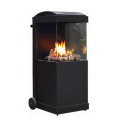Cheminée à gaz TheBuzz Faber en noir mat