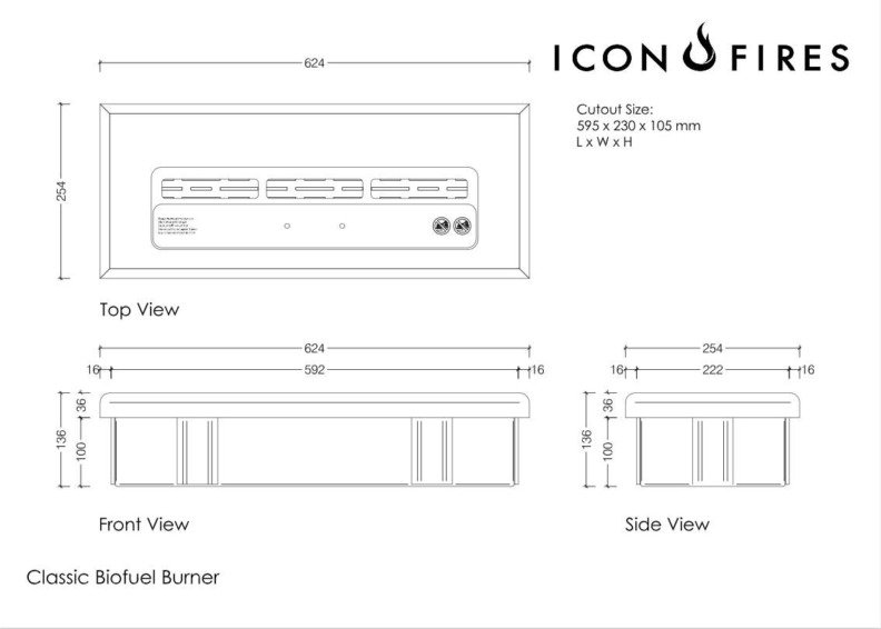 Bruleur Icon Fire manuel Commercial Range