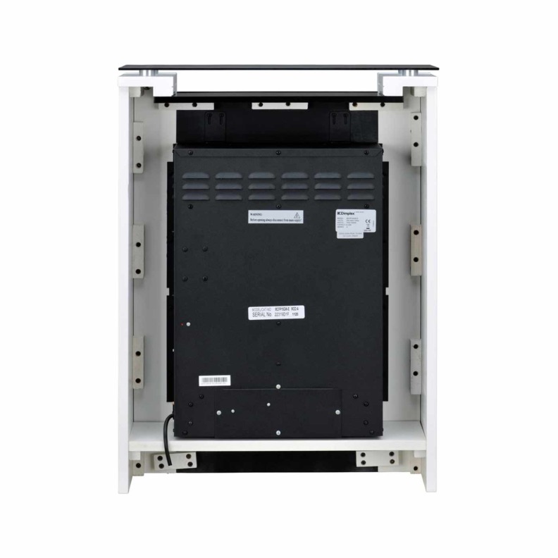 Face arrière de la cheminée électrique à poser au sol  Gisella de Dimplex