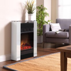 Cheminée électrique Gisella de Dimplex installée dans un salon pour une idée de décoration