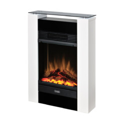 Cheminée électrique à poser au sol Gisella de Dimplex vue de légèrement sur sa gauche