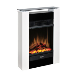 Cheminée électrique à poser au sol Gisella de Dimplex vue de légèrement sur sa droite