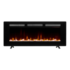 Cheminée électrique Dimplex Sierra avec ses pieds et ses décorations de cristaux